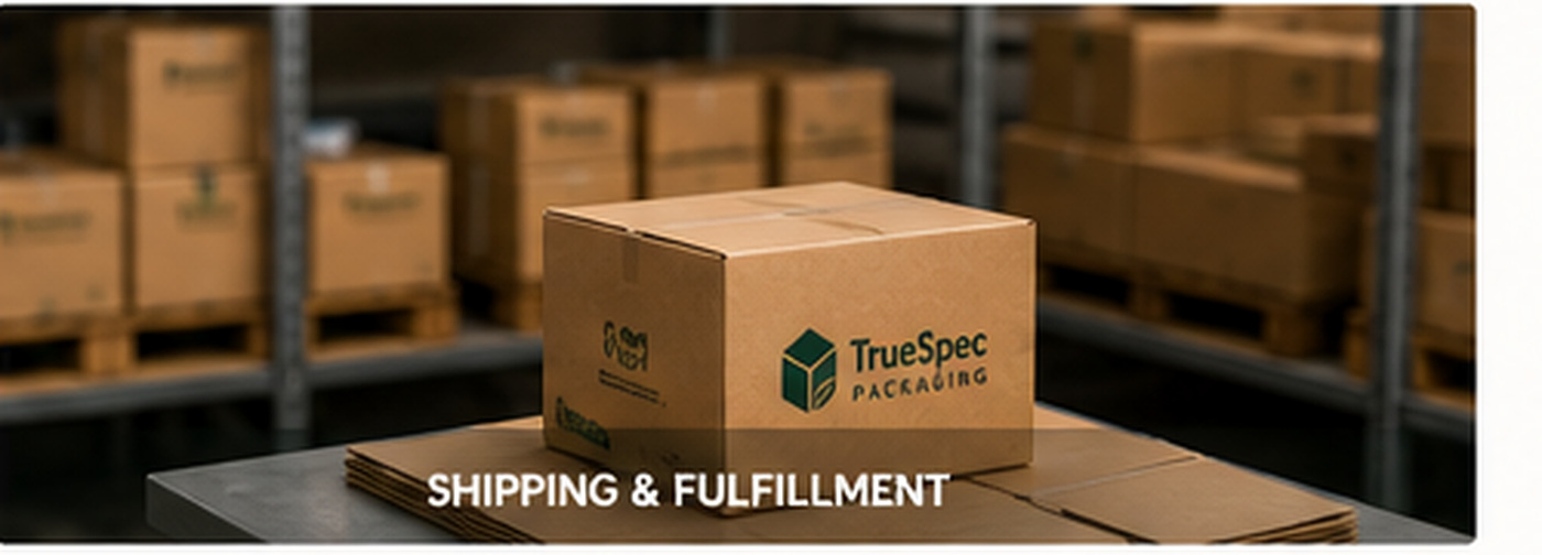 Corrugated shipping boxes in warehouse